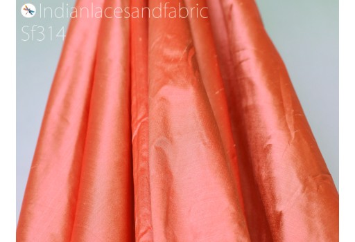 80gsm Pure Soft Silk Fabric by the yard Iridescent Peach Red Indian Mulberry Curtains Scarf Costume Apparels Wedding Dresses Sewing Hair Crafting Wall decoration Fabric