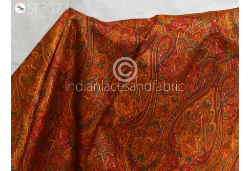 Soft Pure Printed Silk Fabric by the yard Habotai Silk Wedding Dresses Bridesmaid Party Costumes Crafting Sewing Saree Dupatta Scarf Hair Crafts Scarves Fabric