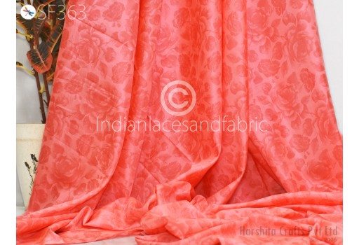 Coral Saree Soft Pure Printed Silk Fabric by yard Wedding Dresses Bridesmaid Party Costume Curtains Hair Crafting Sewing Dupatta Scarf Boutique Material