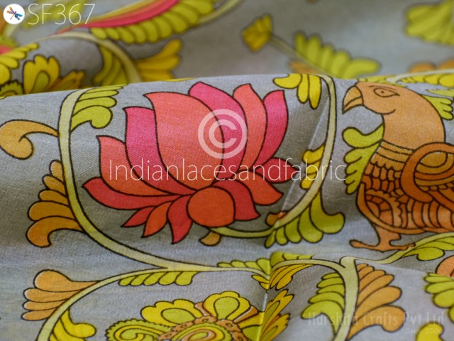 Indian Pure Habotai Silk Fabric by the yard Silk Printed Wedding Dresses Bridesmaid Party Costumes Hair Crafting Sewing Saree Dupatta Scarf.