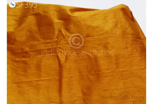 Marigold Yellow Pure Dupioni Fabric Shantung Raw Silk by Yard Indian Bridal Wedding Dress Pillowcases Drapery Curtains Costume Upholstery
