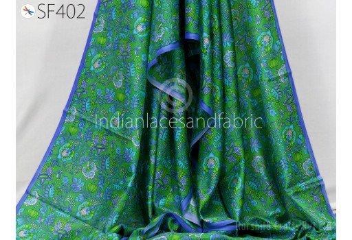 Indian Dress Material Soft Printed Silk by the yard Saree Fabric Wedding Costumes Bridal Dresses Hair Crafts Dupatta Pure Silk Print Fabric