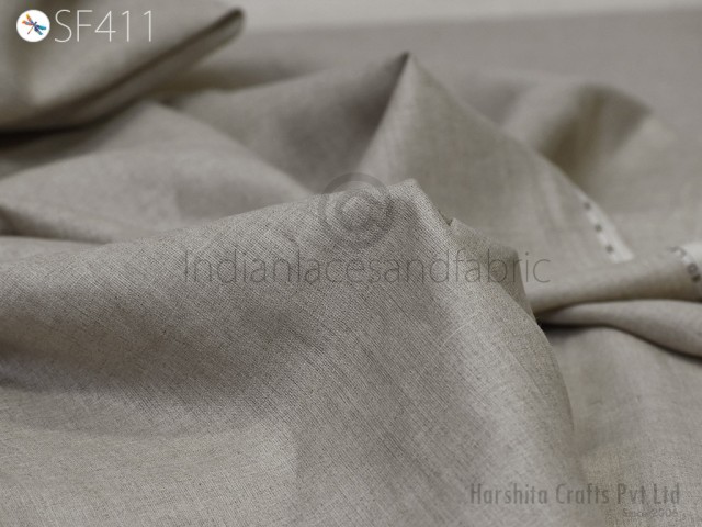 Grey Natural Linen 58'' Extra Wide Pure Linen fabric by the yard Women Summer Dresses Trouser Skirts Crafting Sewing Curtain