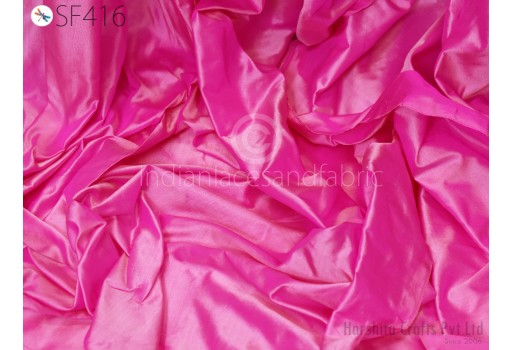 60gsm Indian Bright Pink Soft Pure Plain Silk Fabric by the yard Wedding Bridal Blouses Costume Party Dress Pillows Cushions Drapery Crafting