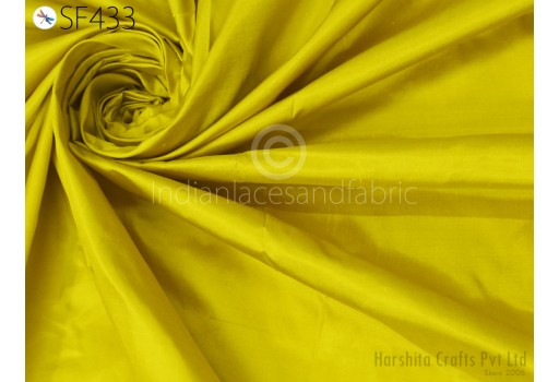 80gsm Iridescent Yellow Costume Apparels Indian Pure Silk Fabric by the yard Soft Silk Curtains Scarf Wedding Evening Dresses Dolls