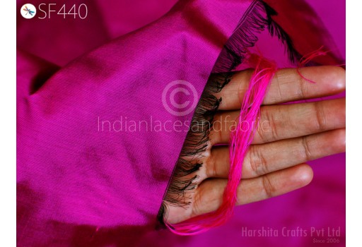 80gsm Iridescent Magenta Black Indian Pure Silk Fabric by the yard Soft Silk Curtains Scarf Costume Apparels Wedding Evening Dresses Dolls