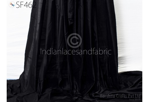 80gsm Black Pure Plain Silk By The Yard Fabric Indian Wedding Dress Costume Pillowcases Cushion Covers Drapery Home Decor Dolls