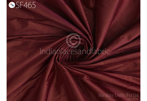 80gsm Maroon Indian Wedding Dresses Pure Silk Fabric by the yard Mulberry Silk Home decor Curtains Scarf Costume Apparel Evening Dolls