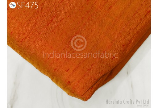 Indian Iridescent Raw Silk Orange Yellow Pure Dupioni Fabric Yardage Wedding Bridesmaid Dresses Dupion Silk Crafting Sew Upholstery Drapery