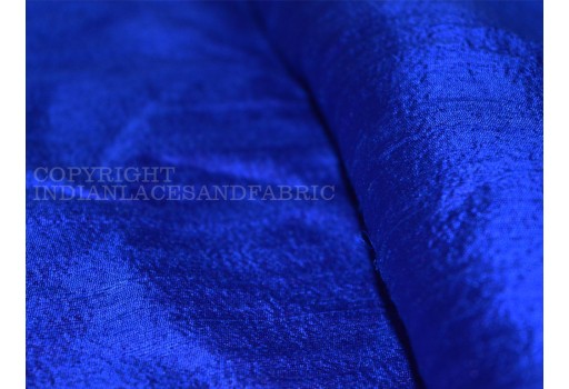 Royal Blue Silk Fabric by the Yard, 41 Inch Royal Blue Dupioni Silk Fabric,  Wholesale Slub Silk Fabric for Curtains,upholstery,wedding Dress 