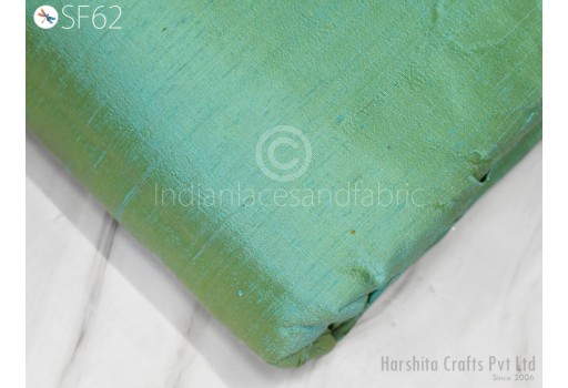 Two tone mint gold pure dupioni by the yard indian raw silk blouses table runner pillow table covers lamp shades wall covering festive wear for lehengas fabric