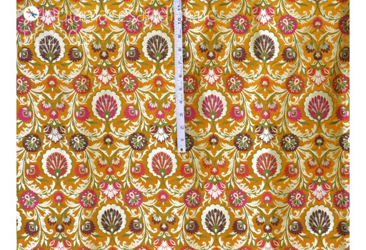 Indian mustard yellow brocade fabric by yard banarasi bridal wedding dresses crafting sewing costume lehenga drapery blouses clothing accessories pillowcase making varanasi silk