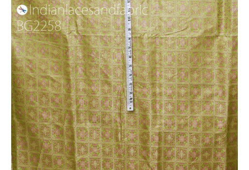 Indian apple green jacquard fabric by the yard silk wedding dresses costumes valance draperies DIY crafting sewing home décor cushion covers home décor furnishing clothing accessories