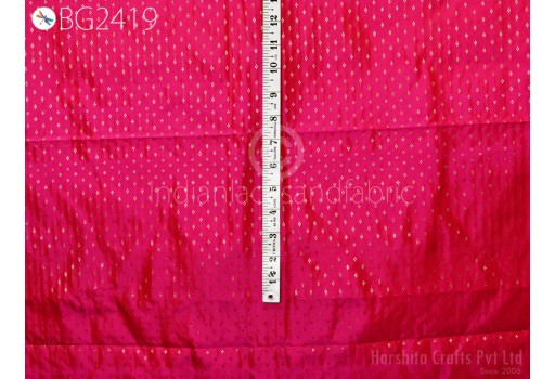 80gsm Indian Pure Mysore Silk Fabric by the Yard Brocade Zari Buttie Wedding Dress Bridesmaids Costume Blouses Pillowcases Home Decor Dolls