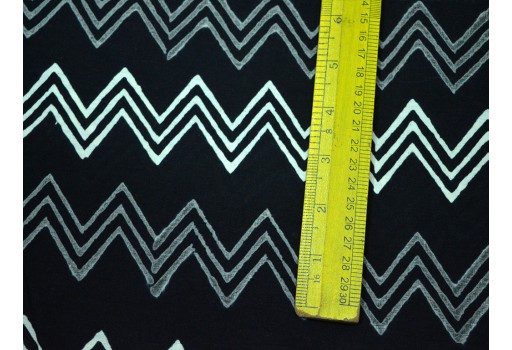 Indian black soft cotton block printed quilting block print cotton fabric by the yard summer dress fabric kids boho sewing hair crafting kids frocks curtains drapery baby clothing fabric