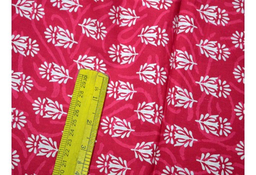 Indian Block Printed Cotton By The Yard Fabric Quilting Hand Stamped Ethnic Boho Gypsy Fabric Home Décor Summer Dresses Kids Crafting Sewing Fabric