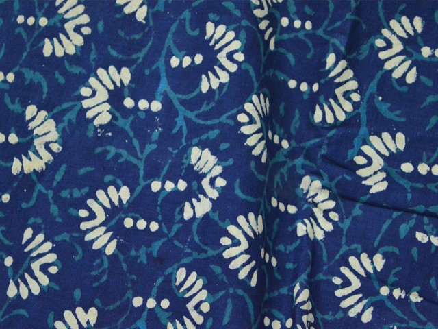 Indigo blue cotton by the yard fabric block printed quilting vegetable dyed cushion cover home décor curtains summer dresses kurta clutches making fabric