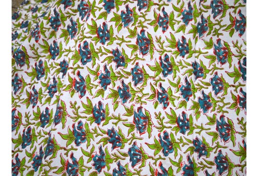Indian Hand Block Printed Soft Cotton Fabric By The Yard Wooden Print Summer Dresses Girls Kids Sewing Crafting Drapes Apparel Nursery Fabric