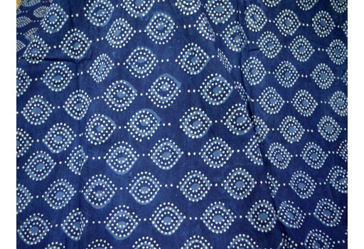 Indian Indigo blue floral quilting hand block printed cotton fabric by yard sewing crafting drapes curtains summer women kids apparel table runner home décor hand bags fabric