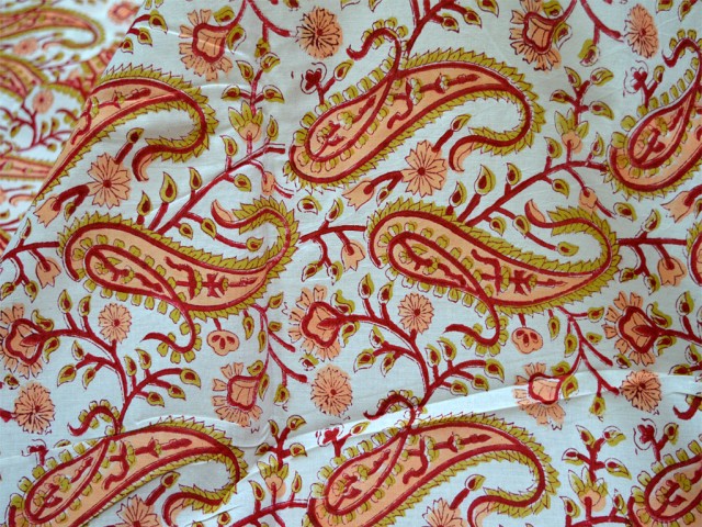 Quilting Fabric Block Printed Cotton Hand Printed Indian Fabric Soft Cotton fabric by the yard Fabric for summer dress Crafting sewing fabric