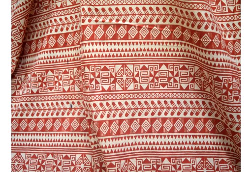 Red Geometric Quilting Sewing Crafting Baby Nursery Crib Drapes Clothing Indian Soft Cotton Fabric By Yard White Kids Wear Dresses Fabric Home Decor Table Runner Cushion Covers