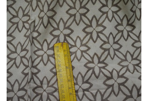 Grey Indian Cotton Fabric By The Yard Pure Printed Cotton Summer Dress Kids Dresses Crafting Sewing Clothing Accessories Home Furnishing Cushion Covers Making Fabric