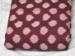 Burgundy Ikat Cotton Fabric Yardage Handloom Fabric sold by yard Summer Dresses Material Home Decor Yarn Dyed Remnant Quilting Table Runners