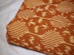 Burnt Orange Ikat Cotton Fabric Yardage Handloom Fabric sold by yard Summer Dresses Material Home Decor Yarn Dyed Remnant Quilting Table Runners