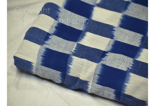 Blue Ikat Fabric Yardage Handloom Upholstery Fabric Cotton sold by yard Ikat Home Decor Bedcovers Tablecloth Draperies Pillowcases