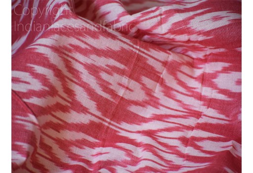 Coral Ikat Fabric Yardage Handloom Upholstery Cotton sold by yard Ikat curtains Home Decor Bedcovers Tablecloth Draperies Cushion Covers