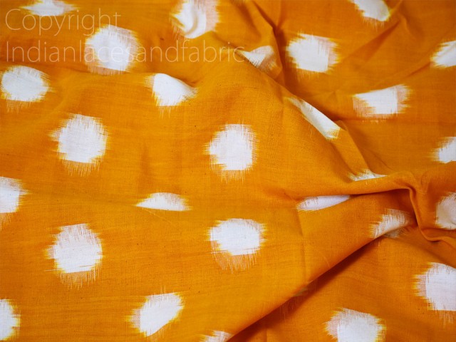 Indian mustard yellow ikat yardage handloom upholstery cotton sold by yard double ikat home decor yarn dyed quilting draperies pillowcases curtains sofa covers fabric