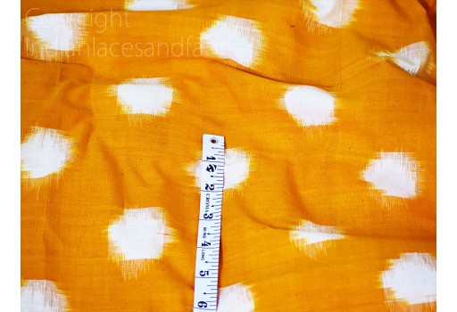 Indian mustard yellow ikat yardage handloom upholstery cotton sold by yard double ikat home decor yarn dyed quilting draperies pillowcases curtains sofa covers fabric