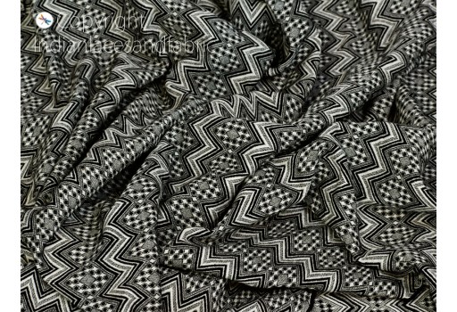 Indian black handloom textile woven upholstery cotton fabric sold by the yard home decor bedcovers diy crafting tote bags draperies cushions cover mat shrugs making fabric
