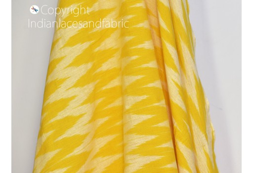 Indian lime yellow ikat fabric yardage handloom cotton sold by yard ikat summer dress material kaftans home décor tablecloth drapery cushion table runner kitchen curtains pillowcase fabric