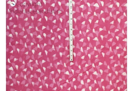 Indian magenta hand block print cotton fabric by the yard quilting soft stamped printed kids summer dresses sewing crafting drapes apparels nursery baby cloths clutches fabric