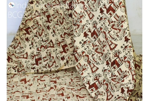 Indian tribal bohemian block stamp print cotton fabric yardage pajamas sewing crafting quilting kitchen curtain summer dress kid sleepwear clutches home décor table runner
