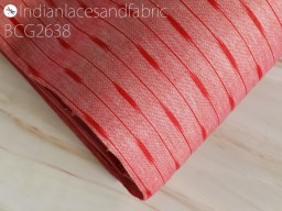 Indian Red Ikat Cotton Fabric by yard Homespun Handloom Cushion DIY Crafting Women Summer Dress Pajamas Shorts Sewing Kitchen Curtain Table Cloths Furnishing Fabric