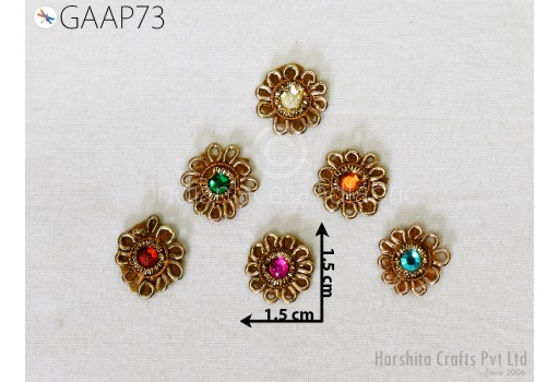 100 Tiny Zardozi Appliques Patch Rhinestone Decorative Sewing Accessory Indian Small Beaded Applique DIY Craft Headband Scrap Booking Decor