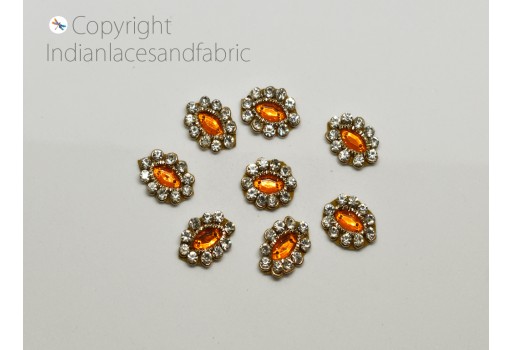 50 Handmade Rhinestones Tiny Appliques Dresses Beaded Patches Crafting Home Decor Embellishments Cushion Covers Indian Sewing Handcrafted Applique