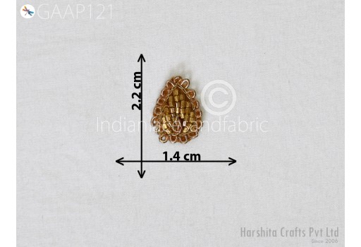 40 Handmade Beaded Appliques Patches Leaf Embroidered Handcrafted Beaded DIY Crafting Supply Embellishments Indian Sewing Thread Dresses Appliques
