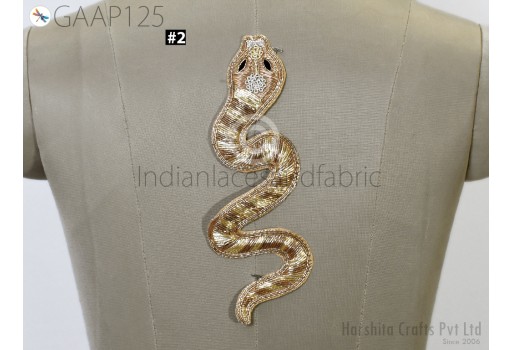 1 Piece Snake Zardozi Patches Dresses Indian Decorative Handmade Sewing DIY Crafting Sewing Accessories Embellishments Home Décor Appliques