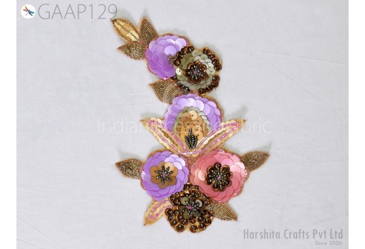 Sewing Accessories DIY Crafting Handcrafted Patches Scrapbooking Embellishments 1 Piece Indian Beaded Patch Appliques Handmade Dresses Appliques