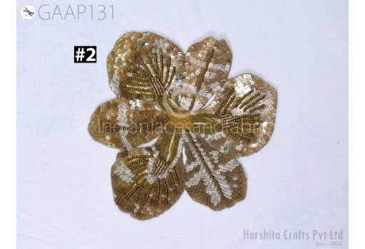 3 Piece Indian Sequin Patches Appliques Handmade Sewing Dresses Handcrafted Embellishments Decorative Crafting Supply Beach Bags Home Decor Applique