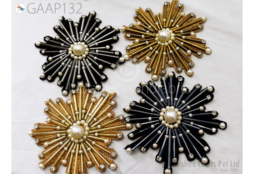 10 pc Beaded Patches Appliques Decorative Handmade DIY Crafting Accessory Home Décor Cushion Embellishments Dresses Handmade Sew on Indian Patches
