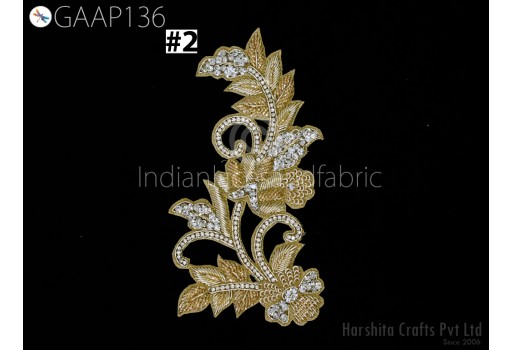1 Pc Rhinestone Patches Appliques DIY Crafting Decorative Indian Handmade Zardozi Patches Christmas Home Decor Sewing Supply Embellishments