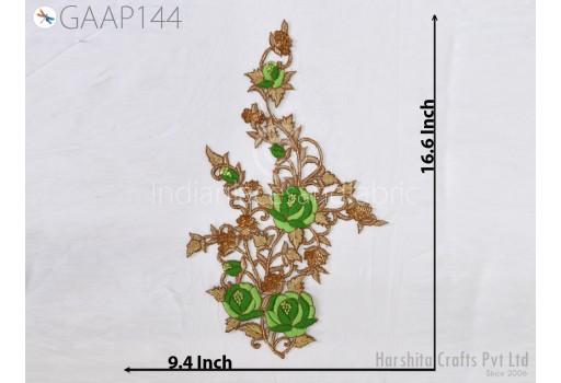 1 Piece Indian Zardozi Patch Appliques Handmade Wedding Dresses Costume Sewing Accessories Crafting Patches Scrapbooking Embellishments