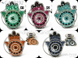 4 Pieces Embroidered Sequin Patches Hamas  Hand Palm All-Seeing Eye Sew on Denim Jackets Shirts Backpack Patch DIY Decorative Appliques Crafting