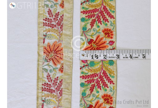 9 Yard Embroidered Dresses Trim Indian Embellishment Embroidery Saree Ribbon Sewing DIY Crafting Cushion Covers Border Wedding Trimmings Curtains Borders Tape