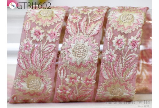 9 Yard Embroidery Fabric Trim Indian Sewing Embellishment Embroidered Saree Ribbon Crafting Border Wedding Dress Trimmings Cushion Covers