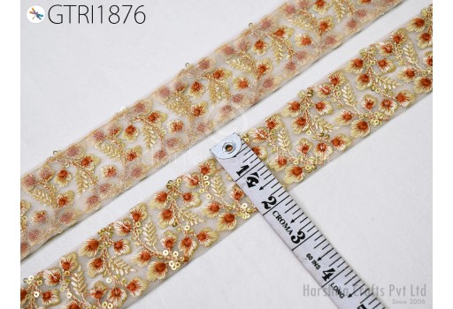 9 Yard Floral Embroidered Cotton Trim Indian Embroidery Sewing DIY Crafting Lace Summer Women Kids Dresses Ribbon Costumes Doll Bag Curtain